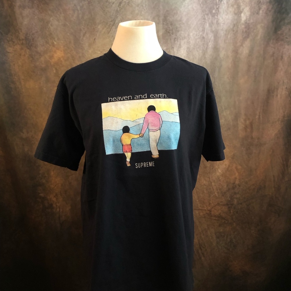 *BOOTLEG* Supreme Black Scenic 'Heaven and Earth' Tee *reprint/not real supreme*